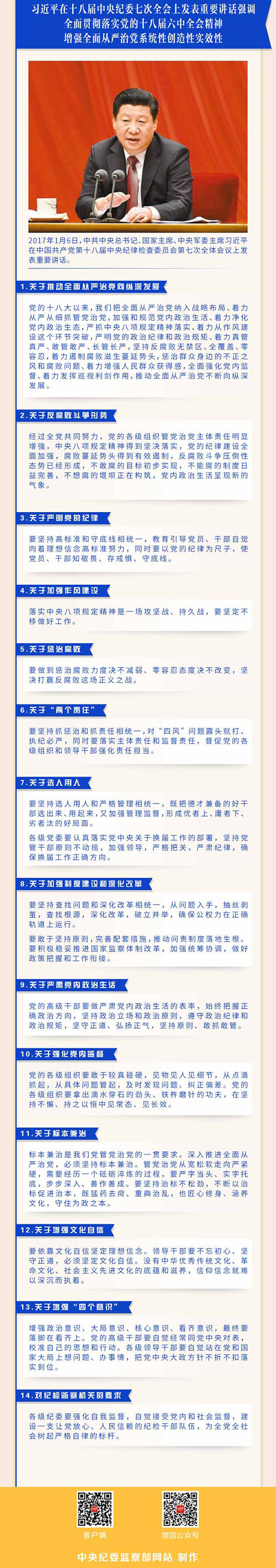 两学一做学习教育——【图解】习近平总书记在十八届中央纪委历次全会上的重要讲话(图5)