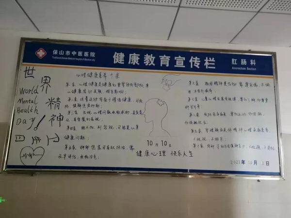 保山市中医医院积极开展2021年世界精神卫生日宣传活动(图2) 保山市中医医院积极开展2021年世界精神卫生日宣传活动(图2)